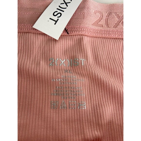2xist Modal Luxe Rib Boxer Brief 6in Underwear Pressed Rose Pink Mens Size XL - Picture 4 of 5